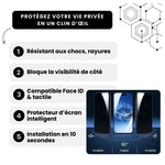 Protecteur d’écran anti-espion pour iPhone (lot de 2)